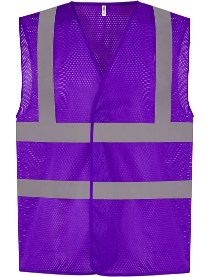 Yoko HVW 120 Hi-Vis síťovaná bezpečnostní vesta 79.W120 purple Yoko HVW 120 Hi-Vis síťovaná bezpečnostní vesta 79.W120 purple