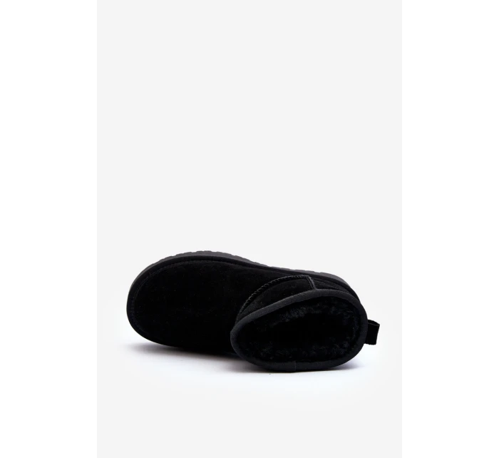 Módní semišové nízké sněhule Černá Nucca Módní semišové nízké sněhule Černá Nucca