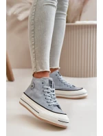 Zateplené Dámské Tenisky Na Platformě Eko Kůže Big Star model 21669567 Modré - Big Star Shoes Zateplené Dámské Tenisky Na Platformě Eko Kůže Big Star model 21669567 Modré - Big Star Shoes