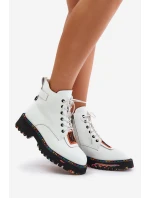 Kožené Boty Tropy Dámské Na Zip Bílé Artiker 55C0515