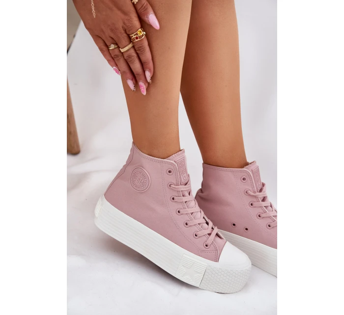 Dámské Tenisky Na Platformě Big Star model 21695247 Růžové - Big Star Shoes Dámské Tenisky Na Platformě Big Star model 21695247 Růžové - Big Star Shoes