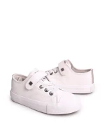 Dětské Kožené Tenisky BIG STAR EE374035 Bílé Dětské Kožené Tenisky BIG STAR EE374035 Bílé