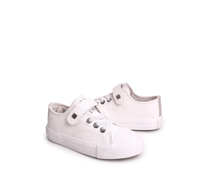 Dětské Kožené Tenisky BIG STAR EE374035 Bílé Dětské Kožené Tenisky BIG STAR EE374035 Bílé