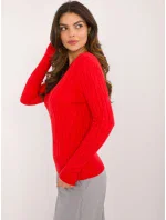 Sweter AT SW czerwony model 20493317 - FPrice Sweter AT SW czerwony model 20493317 - FPrice