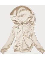 Dámská rozepínací mikina v barvě ecru 68W08- J.Style