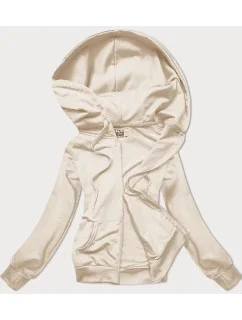 Dámská rozepínací mikina v barvě ecru 68W08- J.Style