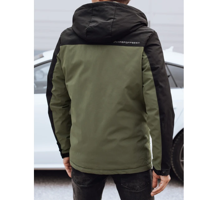 Pánská zimní bunda s odepínací kapucí zelená Dstreet TX4913