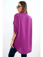 Blůzka s delšími zády tmavě fialová Blůzka s delšími zády tmavě fialová