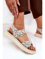 Dámské Sandały Z Materiálu Na Platformě Béžové Leriot Dámské Sandały Z Materiálu Na Platformě Béžové Leriot