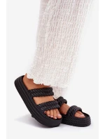 Pěnové Lehká Dámské Pantofle Na Platformě S.Barski ZK51-001 Černé