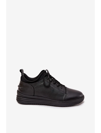 Kožené pánské polobotky model 21718250 Černé - Lee Cooper Kožené pánské polobotky model 21718250 Černé - Lee Cooper