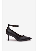 Dámské lodičky s páskem 2752 černé - Sweet Shoes