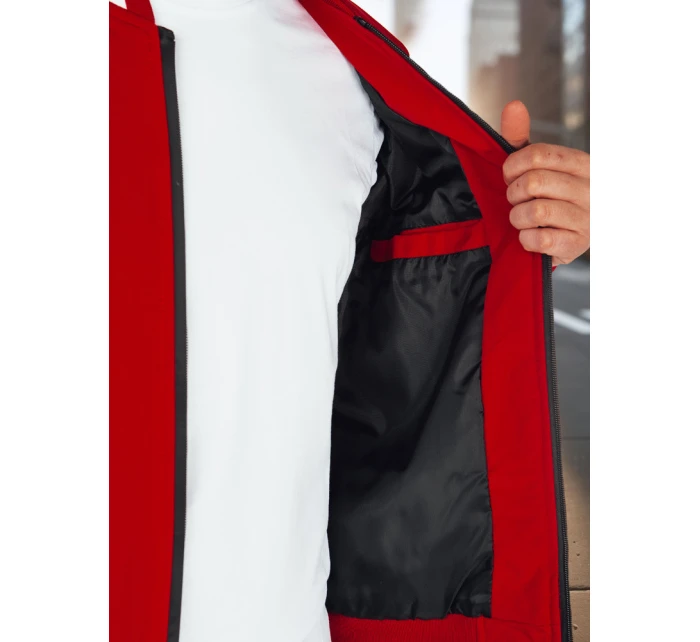 Pánská přechodná bunda bomber červená FashionStreet TX5014