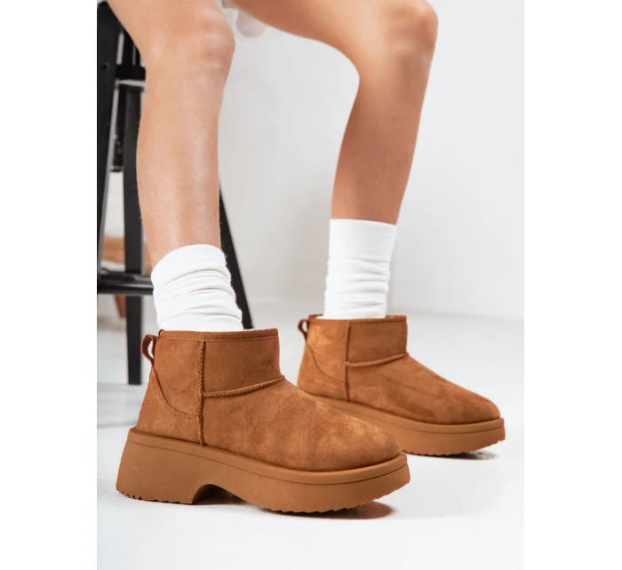 Dámské sněhule na tlusté podrážce velbloudí FashionStreet ZY1288