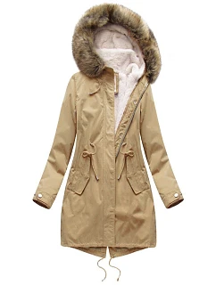 ZIMOWA DAMSKA PARKA Z I KAPTUREM BEŻOWA model 21242072 - Libland