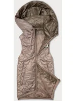 růžová dámská vesta se lemem na spodním  model 20893359 - S'WEST