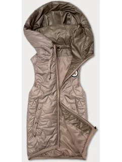 růžová dámská vesta se lemem na spodním  model 20893359 - S'WEST