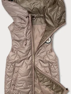 růžová dámská vesta se lemem na spodním  model 20893359 - S'WEST