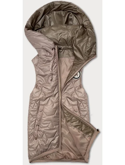 růžová dámská vesta se lemem na spodním  model 20893359 - S'WEST