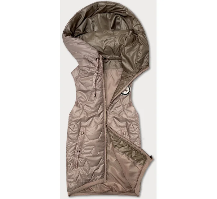 růžová dámská vesta se lemem na spodním  model 20893359 - S'WEST