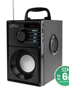 MEDIA-TECH BEZDRÁTOVÝ REPRODUKTOR BOOMBOX STŘÍBRNÝ 15W MRS MT3179
