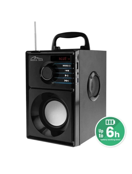 MEDIA-TECH BEZDRÁTOVÝ REPRODUKTOR BOOMBOX STŘÍBRNÝ 15W MRS MT3179