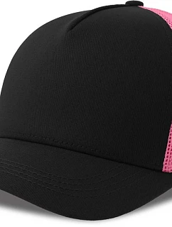Atlantis Headwear Rapper Cotton-S 5 panelová Trucker kšiltovka 33.0260 black/fuchsia fluo