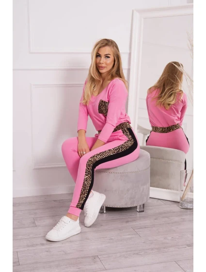 Leopardí sada světle růžová