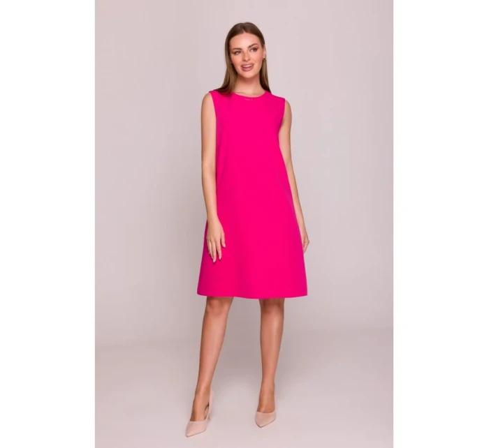 model 21154739 Šaty bez rukávů růžové - STYLOVE