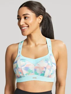 Sportovní podprsenka print model 19580572 tyrkys - Panache