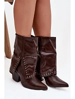 Dámské kovbojky D8259 hnědé - Sweet Shoes