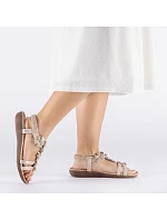 Dámské sandály Rieker V7573-90 se zlatými květy