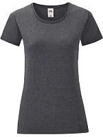 Fruit of the Loom Lady-Fit Iconic 150 T Dámské tričko 16.1432 dark heather grey Fruit of the Loom Lady-Fit Iconic 150 T Dámské tričko 16.1432 dark heather grey