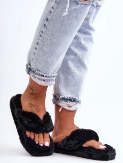 Dámské kožené pantofle Papcie černé Elma