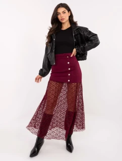 Spódnica MI SD model 21724563 bordowy - FPrice