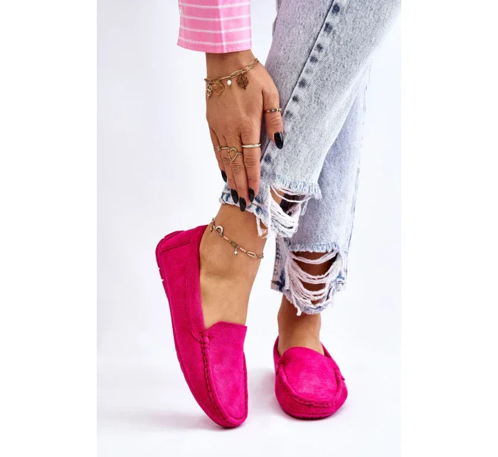 Dámské Semišové Mokasíny Fuchsie Morreno