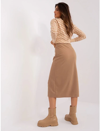 Dámská sukně LK SD model 19358941 velbloudí - Lakerta
