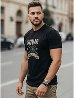 Pánské bavlněné tričko s vojenským motivem černé FashionStreet NX0154R Pánské bavlněné tričko s vojenským motivem černé FashionStreet NX0154R