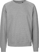 Neutral O 63001 Unisex raglánová mikina z bio bavlny 77.6301 sport grey