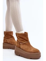 Kožené dámské boty na masivní podrážce Camel Zazoo Kožené dámské boty na masivní podrážce Camel Zazoo