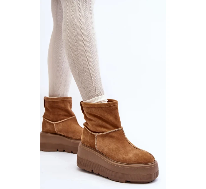 Kožené dámské boty na masivní podrážce Camel Zazoo Kožené dámské boty na masivní podrážce Camel Zazoo