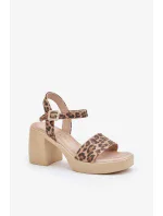 Sandály na podpatku model 210703 Step in style Sandály na podpatku model 210703 Step in style