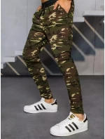 Pánské hnědé tepláky moro Dstreet UX3319