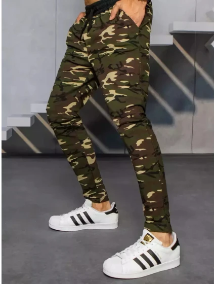 Pánské hnědé tepláky moro Dstreet UX3319