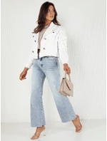 Dámská džínová bunda LUISE bílá FashionStreet TY4126