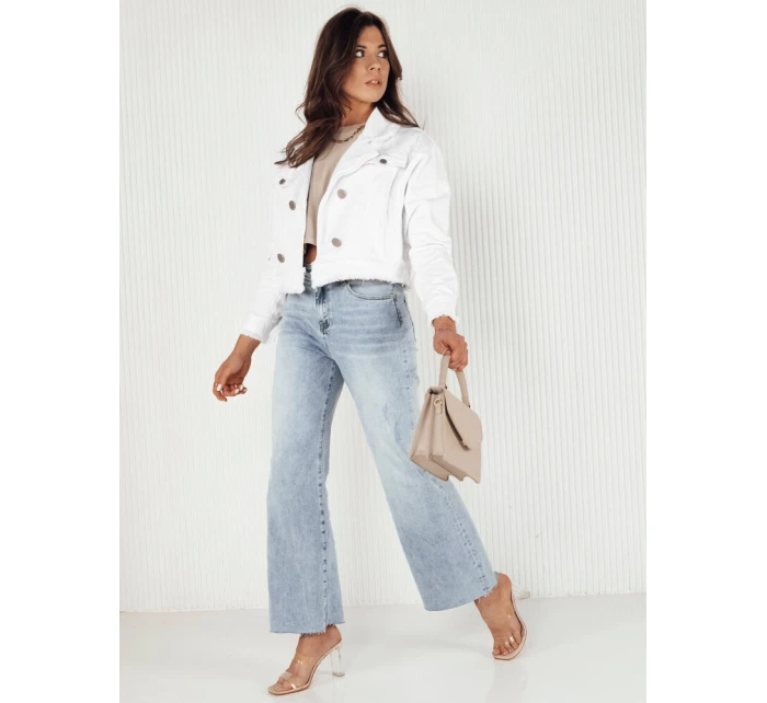Dámská džínová bunda LUISE bílá FashionStreet TY4126