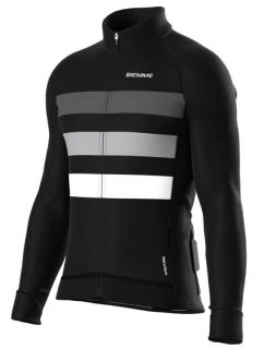 Biemme košile s dlouhým rukávem CALDERONE černá šedá XXL