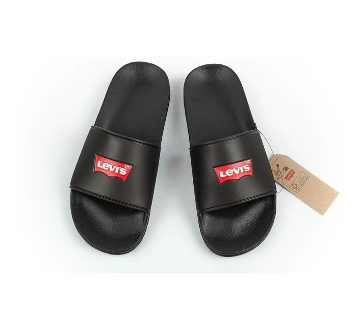 Dámské sportovní žabky Levi's pohodlné módní černé dámské boty