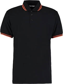 Kustom Kit KK 409 Pánské kontrastní piqué polo 43.0409 black/bright orange