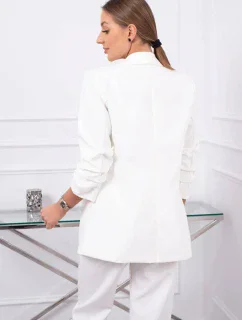 Elegantní souprava saka a kalhot v barvě ecru